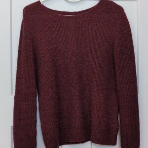 Boden Sweater with Buttons Down Back - Burgundy - Size 6